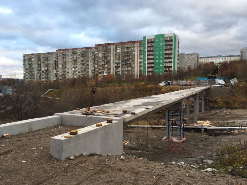 Готов к асфальтированию мост в Полярном Готов к асфальтированию мост в Полярном