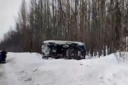 Перевернулась "буханка" в районе Мурмашей