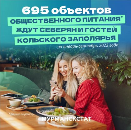 Мурманскстат: 577 ресторанов, баров и кафе работают в регионе