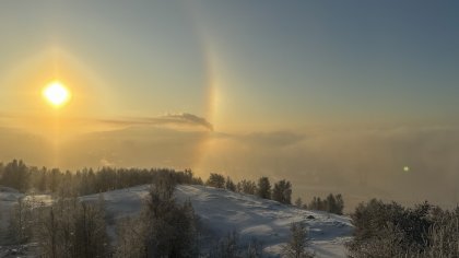 Ледяное гало украсило небо над Мурманском