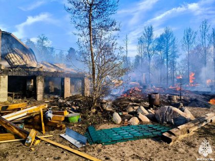 Человек пострадал на пожаре в Верхнетуломском Человек пострадал на пожаре в Верхнетуломском