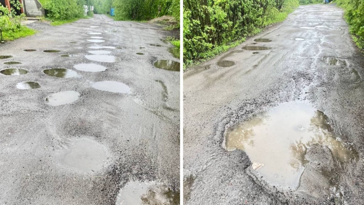 Разбитая дорога в Коле
