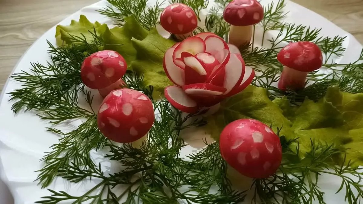 роза из редиса