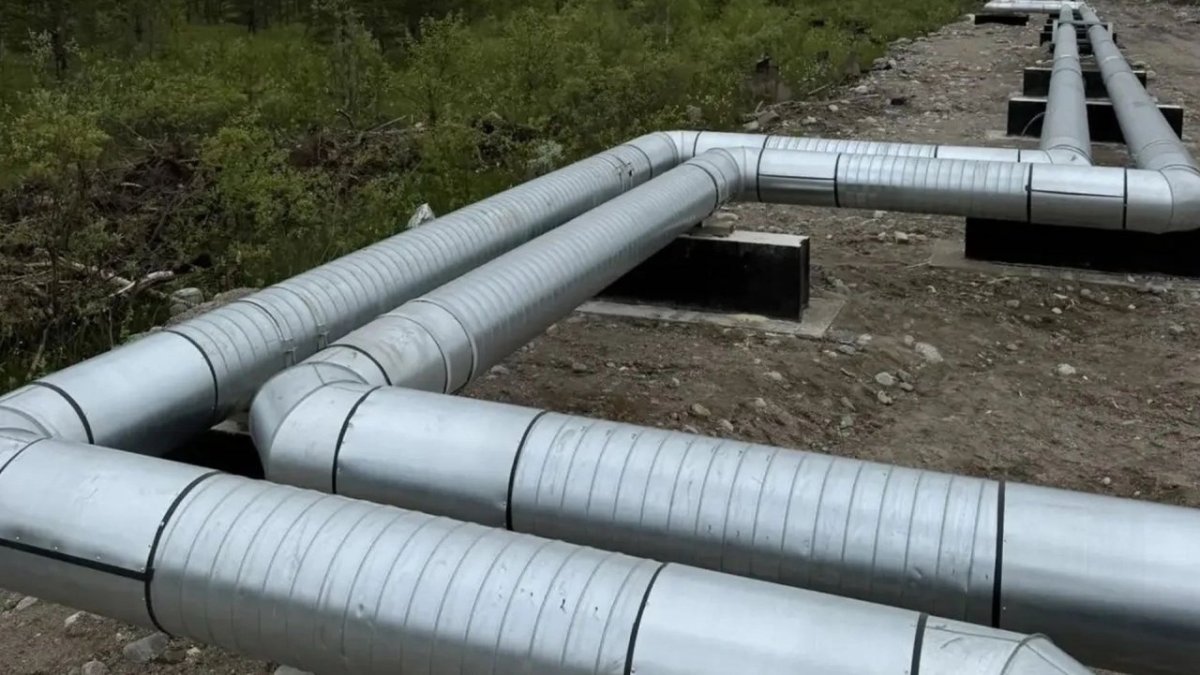 Отремонтированные в поселке Сафоново трубы