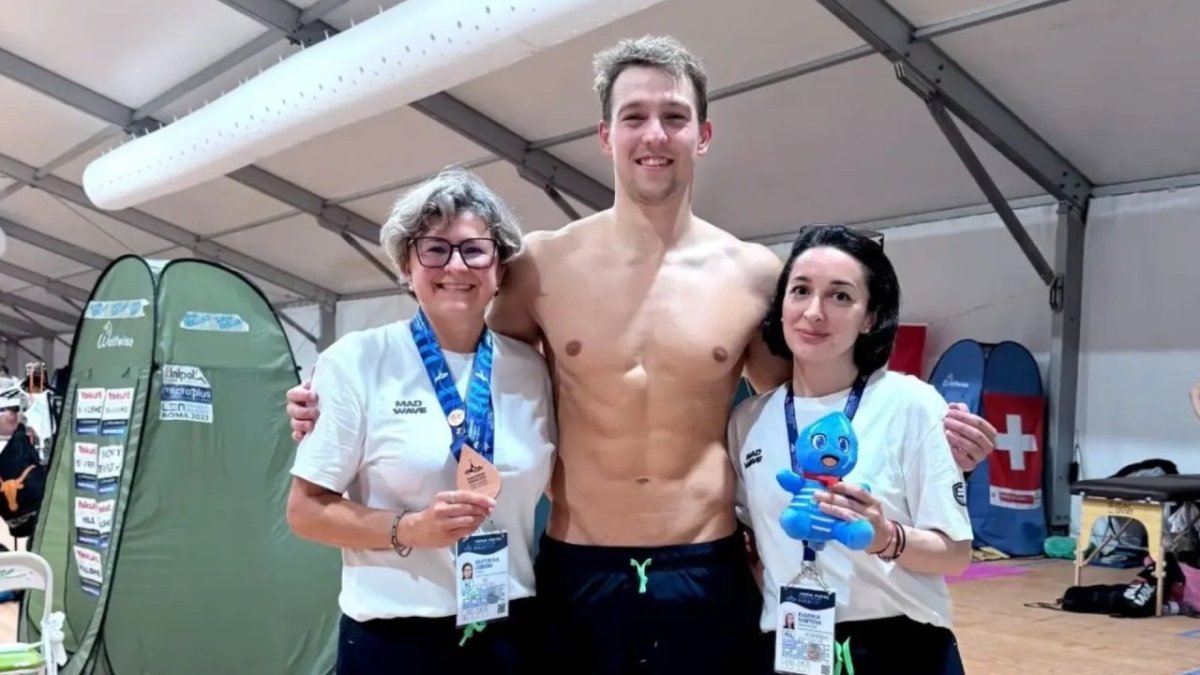 Пловец Павел Самусенко на чемпионате Европы