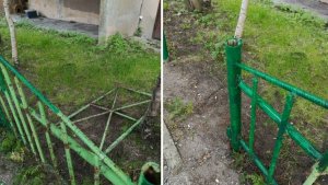«Это где такое безобразие?»: в Североморске коммунальщики оригинально обновили ржавый забор