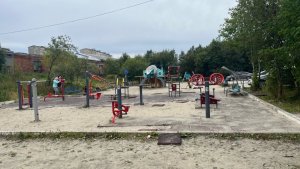Битое стекло вместо тартана: в Полярном жители требуют защитить детскую площадку видеокамерами