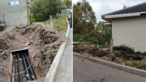 «Зато есть дыры и куча мусора»: в Североморске на улице Кортик ремонт сетей обернулся коммунальным беспорядком