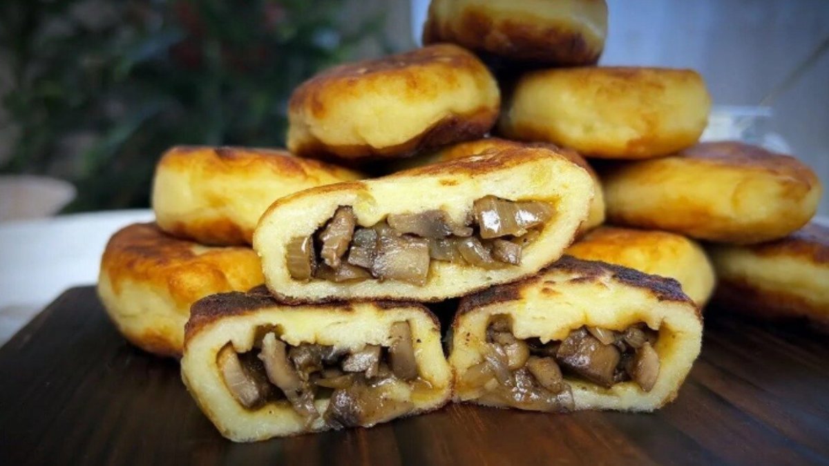 Картофельные конверты с грибами