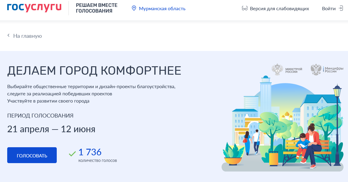 В 7 городах Заполярья выберут по одной зоне для благоустройства — стартовало Всероссийское голосование