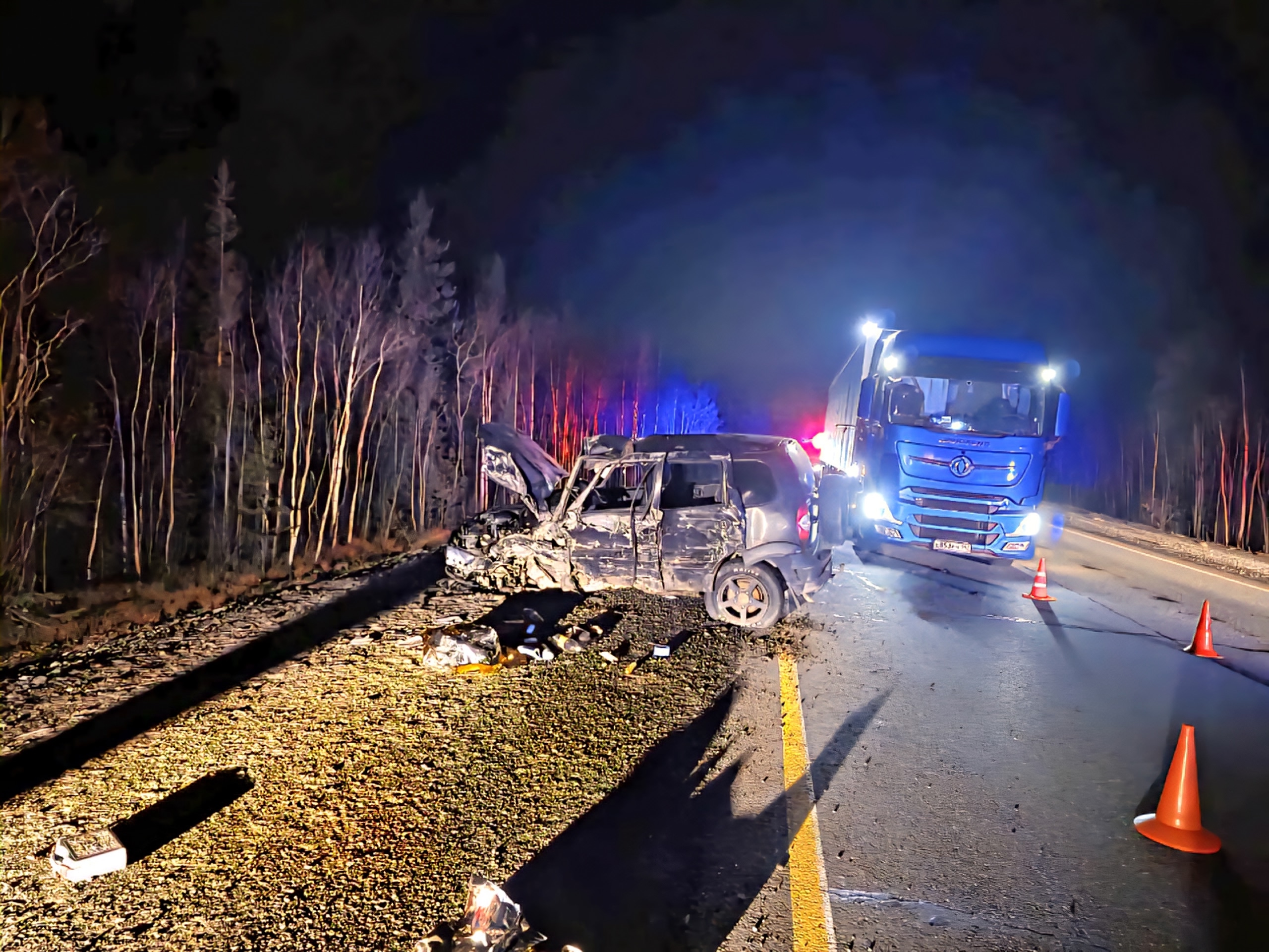 Под Оленегорском в лобовом ДТП погибли двое и пострадали четверо человек