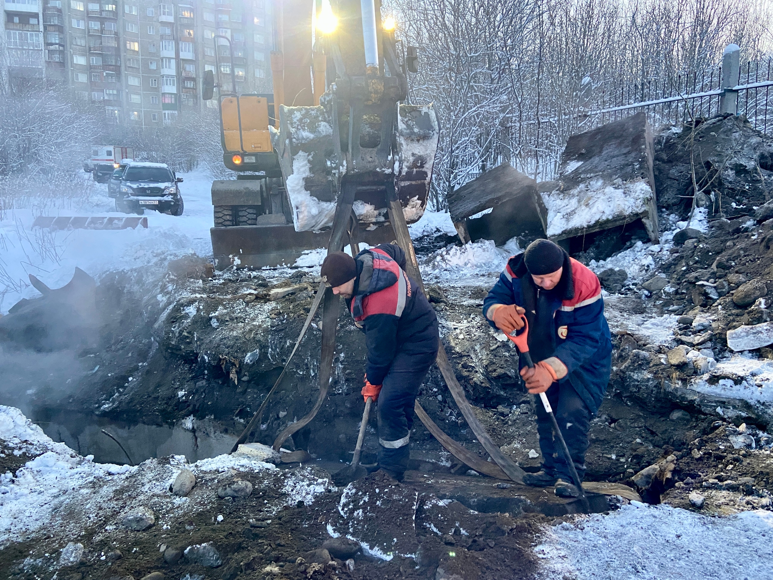 В Североморске — прорыв на участке теплосети: жители «Верхней Ваенги» остались без отопления